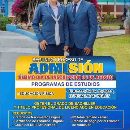 SEGUNDO PROCESO DE ADMINSIÓN